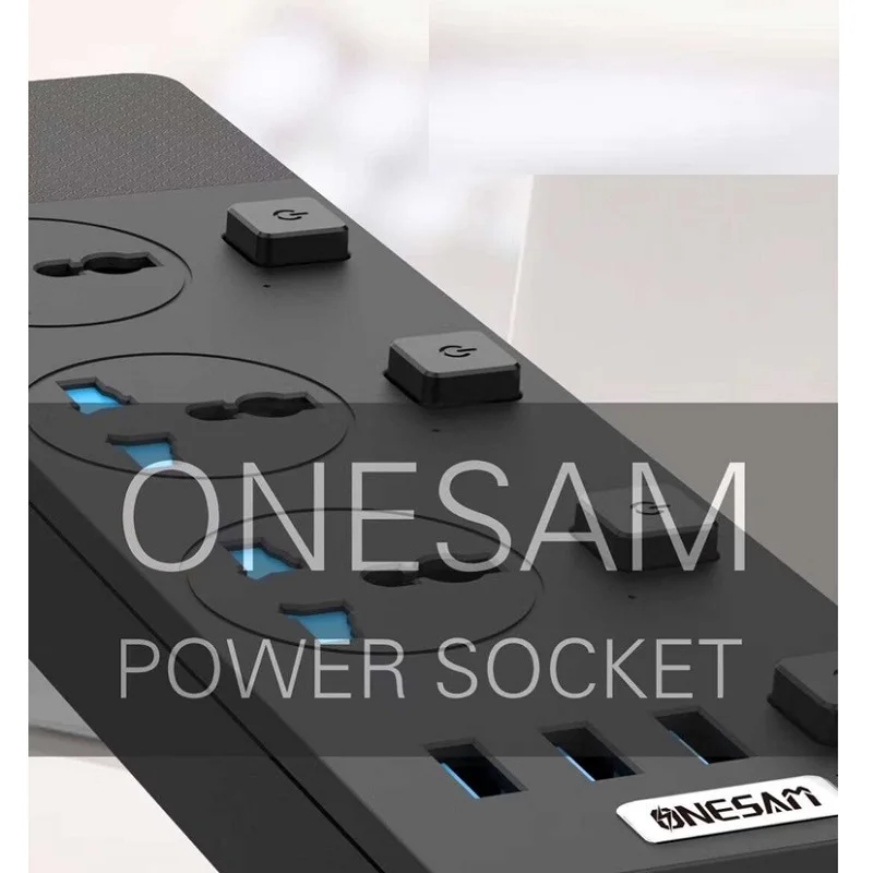 Универсальный сетевой фильтр розетка европейского стандарта 3 розетки