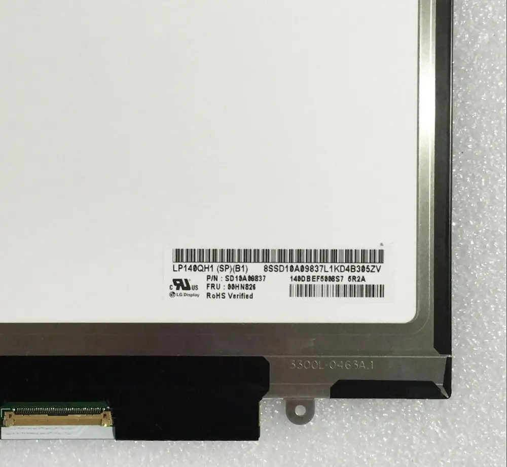 LP140QH1-SPB1 P/N 00HN826 IPS Matrix for Laptop 14.0" P/N SD10A09837 40 Pin QHD 2560X1440 Matte LP140QH1 SP B1 LP140QH1(SP)(B1