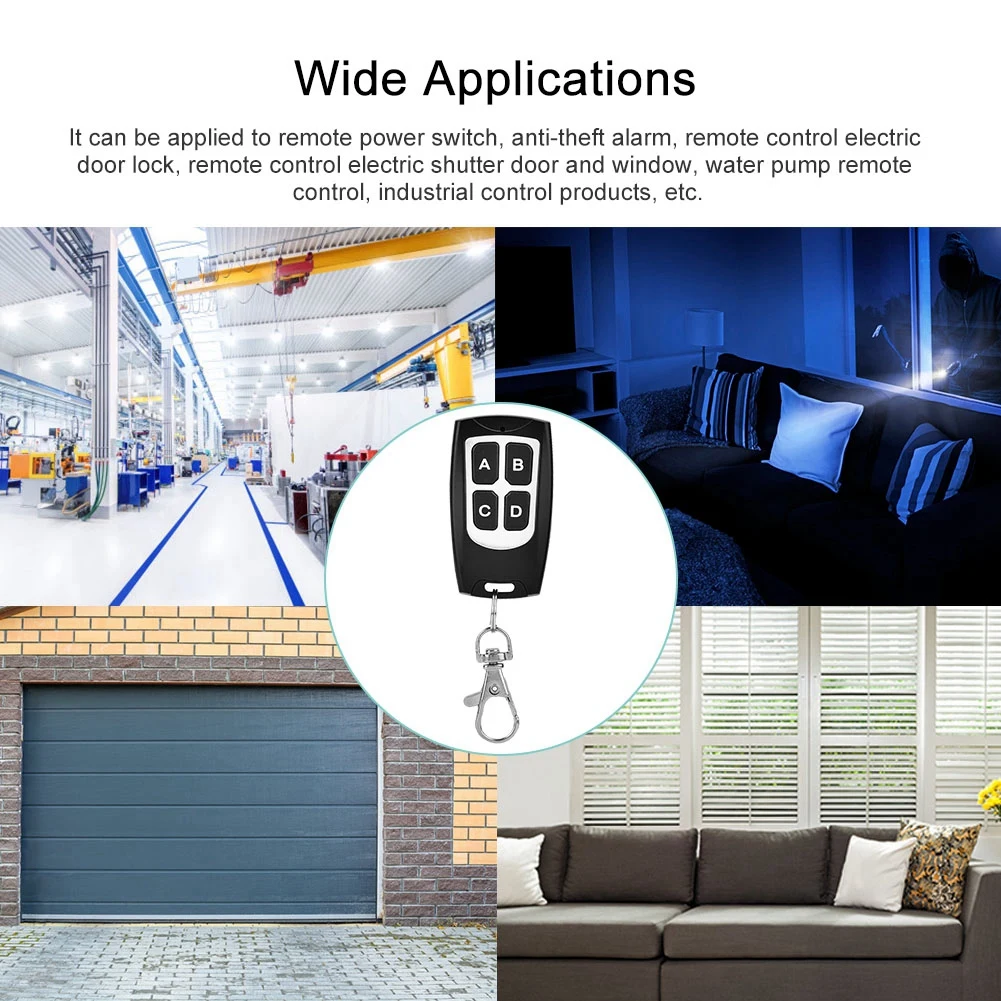 

Learning Code Wireless Controller with 4-Button RF 1 Module 1 Remote ControlWireless Controller