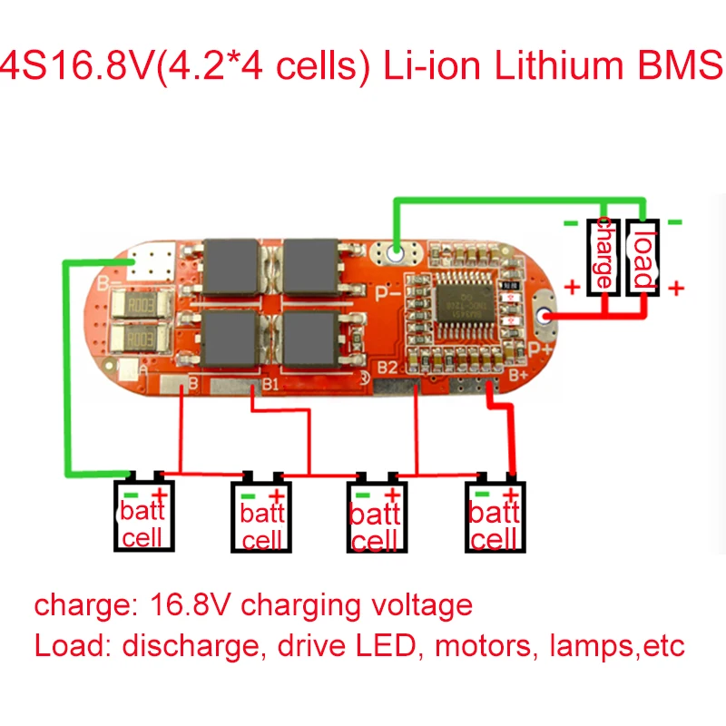 Устройство для защиты литиевой батареи 3S 4S BMS 18650 lto плата эквалайзера 25A 12 6 в 16 8 21
