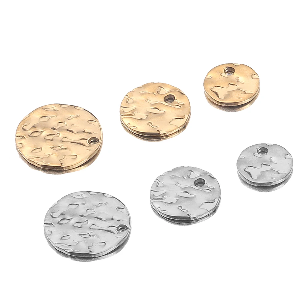 Круглые позолоченные серьги подвески из нержавеющей стали 20 шт. бирка сделай сам