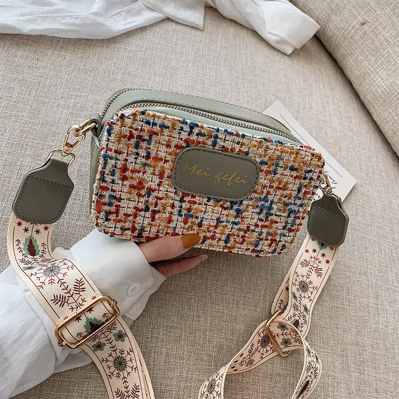 2019 new women's bag tide Korean version of the wild woolen fashion personality famous brand Messenger | Багаж и сумки