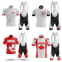 red canada summer 100 polyester mens bicycle clothing multiple choice cycling kit bike equipment mtb suit jersey set