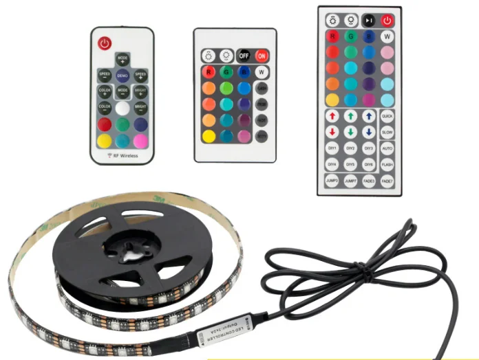 USB Светодиодная лента 5050 RGB Гибкая лампа DC5V цветная сменная подсветка для