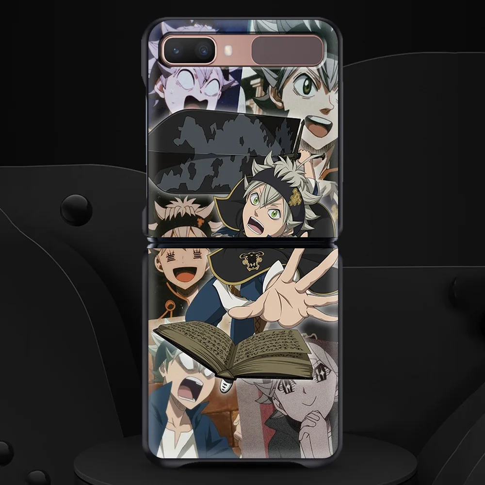 

Asta Anime Black for Samsung Galaxy Z Flip Mobile Phone Shell Zflip Folding Protective Case Luxury Black Coque Shell