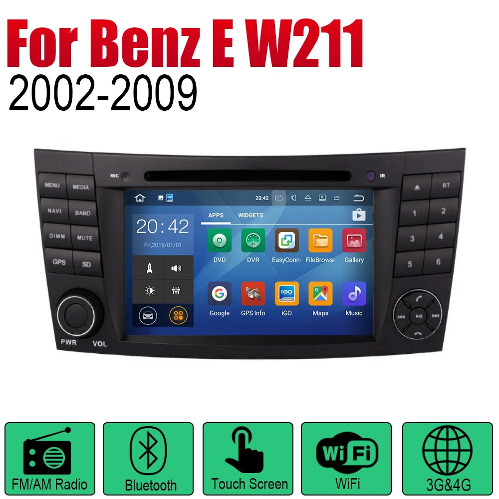 Автомагнитола на Android стерео GPS навигация для Mercedes Benz E Class W211 2002 ~ 2009 NTG Bluetooth Wi Fi