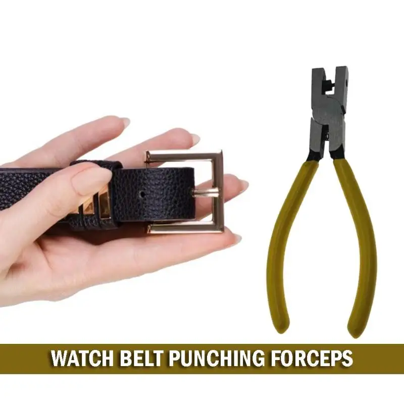2 0 мм Универсальный кожаный ремешок для часов ремень инструмент пробивки желтые