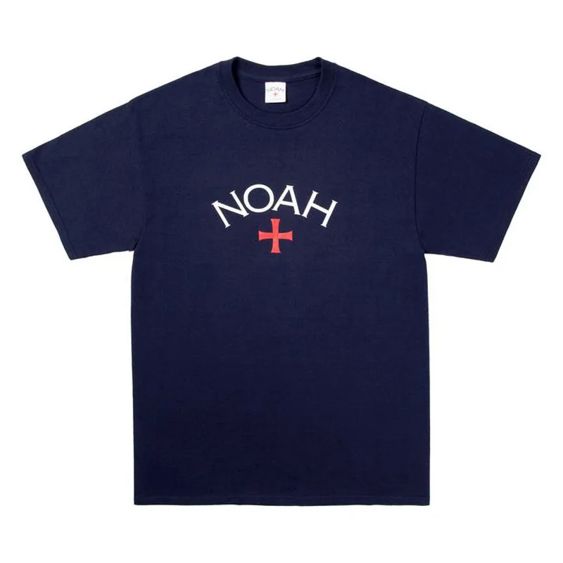 

12 Color NOAH Cross T-shirt Men Women Classic NOAH Tee 1:1 High Quality Font Printed Solid Tops Inside Tag Label Short Sleeve
