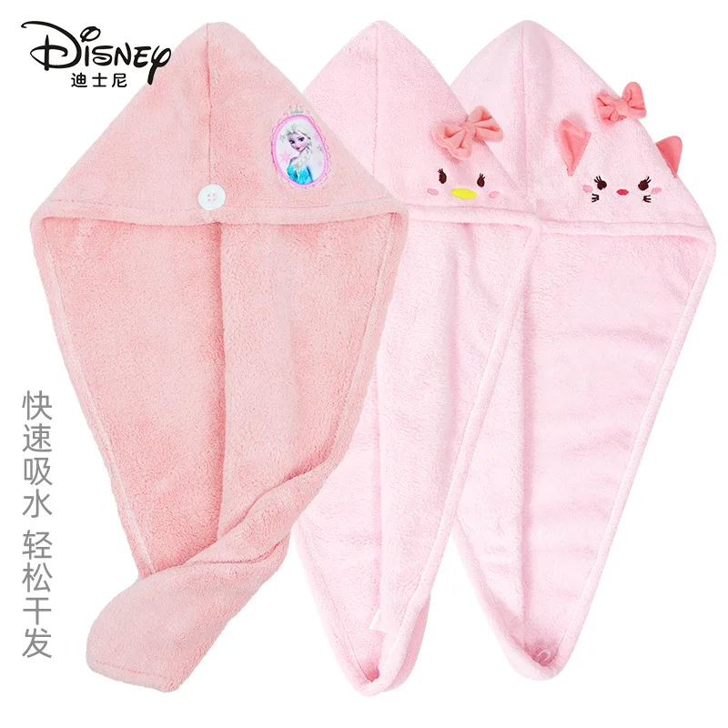 

Disney Mary Cat Microfiber Dry Hair Cap Shower Cap Strong Water Absorbent Triangle Hat Girl Shampoo Quick Dry Hair Towel Tool