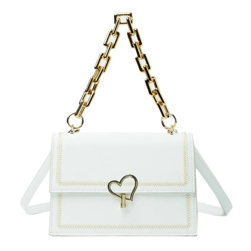 

Женская сумка через плечо из ПУ кожи, с металлической цепочкой