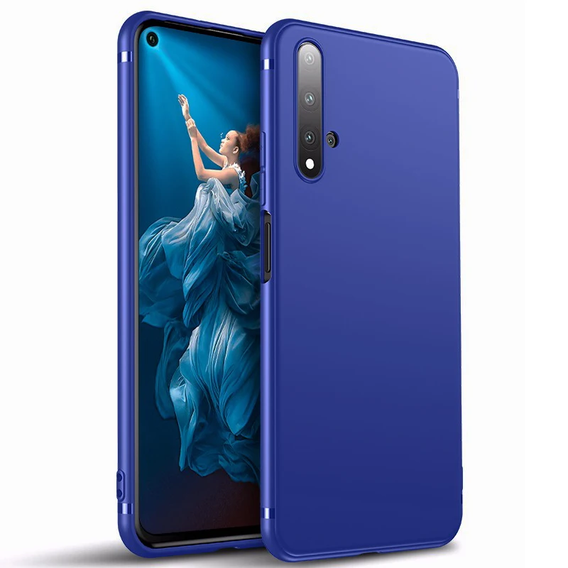 Dark Blue Lainergie для Huawei Honor 20 Pro, простой чехол, продается, Тонкая Матовая Мягкая силиконовая задняя крышка, чехлы для телефонов Honor 20 Honor 20S Lite - Цвет: Dark Blue