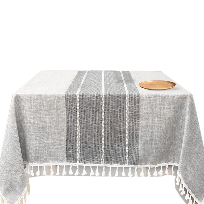 

Скатерть для деревенского дома (55x70 дюймов), прямоугольная скатерть из мешковины, Пыленепроницаемая скатерть для улицы с кружками