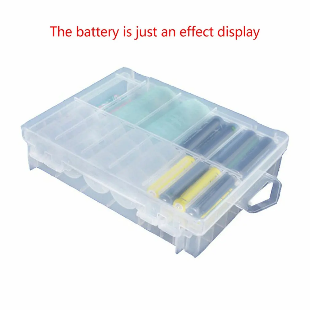 

PL-B003M № 5/AA № 7/AAA № 2 Большая универсальная коробка для хранения батарей прозрачная пластиковая коробка для хранения батарей