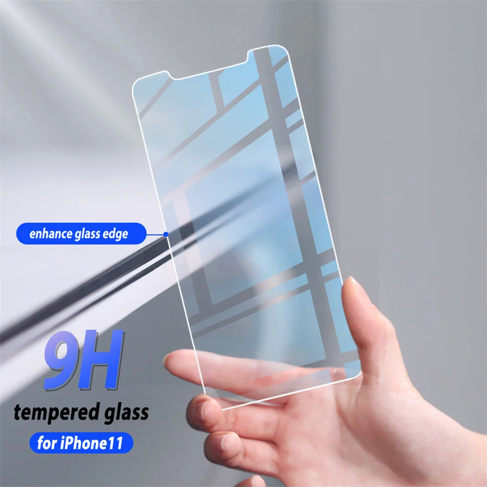 4pcs protective glass on for iphone 12 11 pro xs max xr 7 8 6s plus screen protector tempered glass for iphone 11 12 mini glass free global shipping
