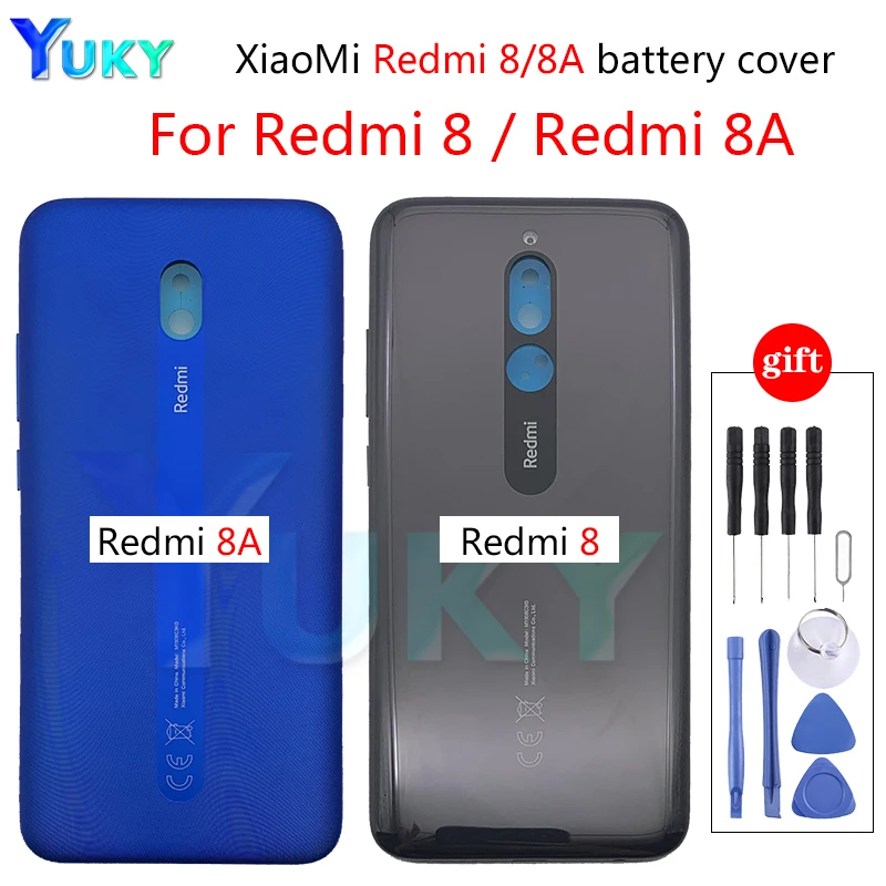 

for Xiaomi Redmi 8 Battery Cover Rear Door Housing Case with adhesive Redmi 8 8a back metal For xiaomi Redmi 8a battery cover