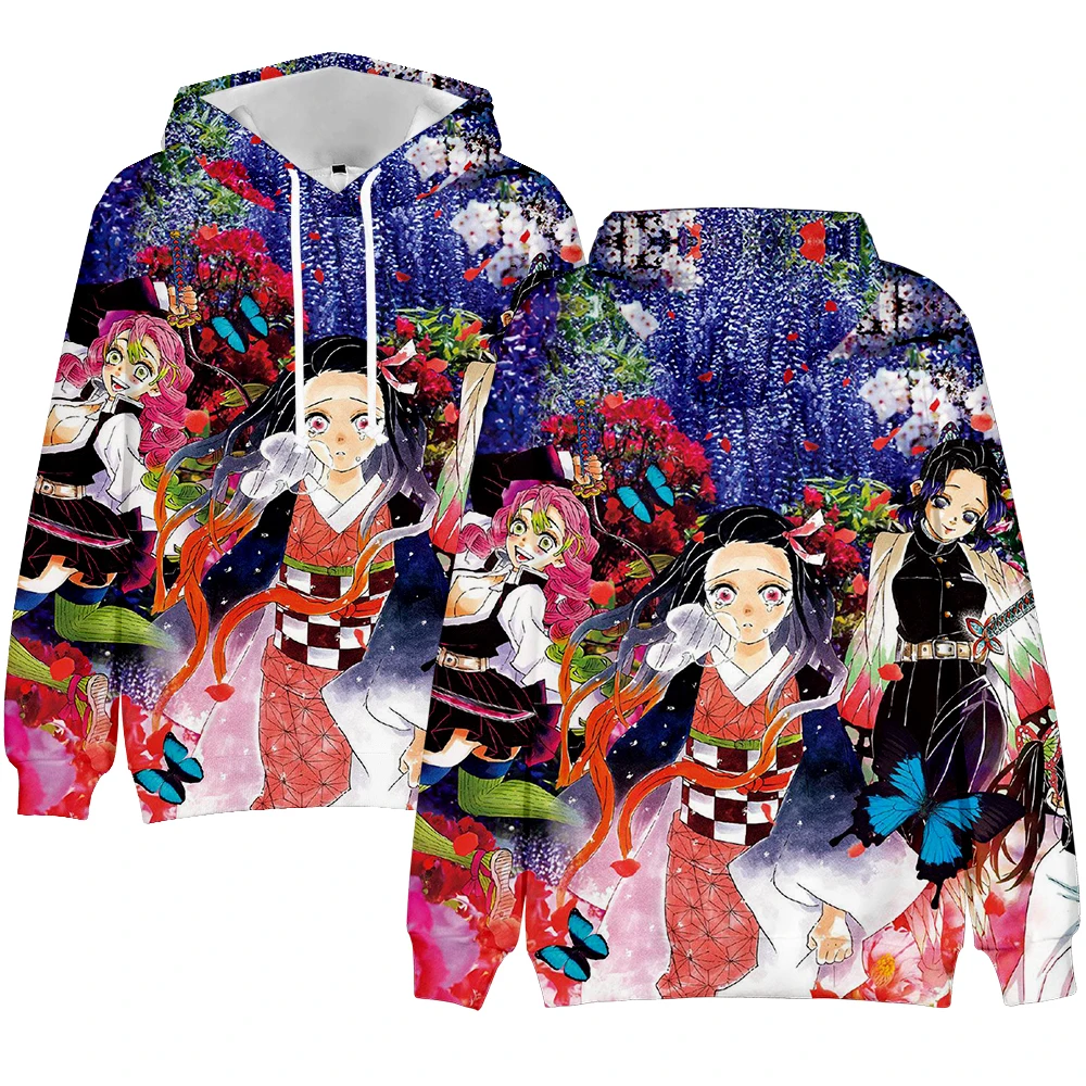 

Толстовка с капюшоном и 3D принтом «рассекающий демонов», унисекс