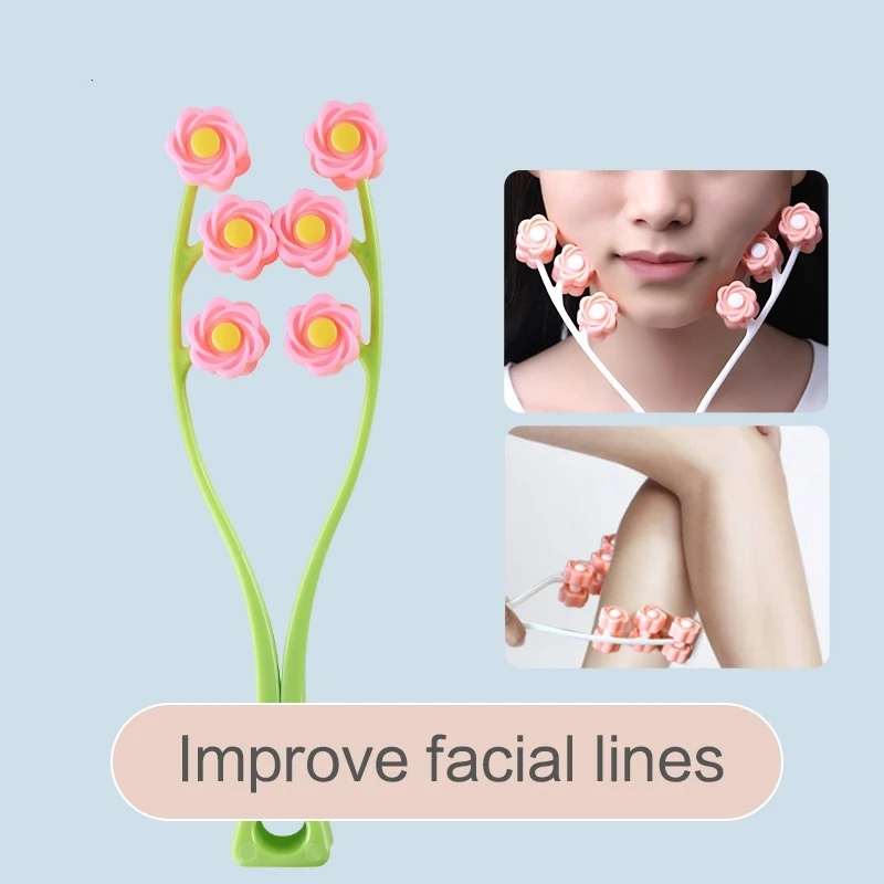 

1PCS Manual Roller Thin Face Massager Facial v line Flexer Relaxation Double Chin Removal Lifting Wrinkle Remover Beauty Tools