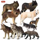 Оригинальные дикие животные Oenux, модель диких волков, экшн-фигурки, серый волк, ПВХ, Высококачественная Реалистичная, коллекционная игрушка для детей, подарок