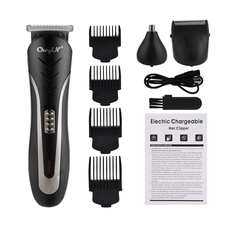 

3 In 1Electric Hair Trimmer Rechargeable Beard Trimmer Professional Razor Nose Trimmer Shaver Barber Hair Cutting Machine
