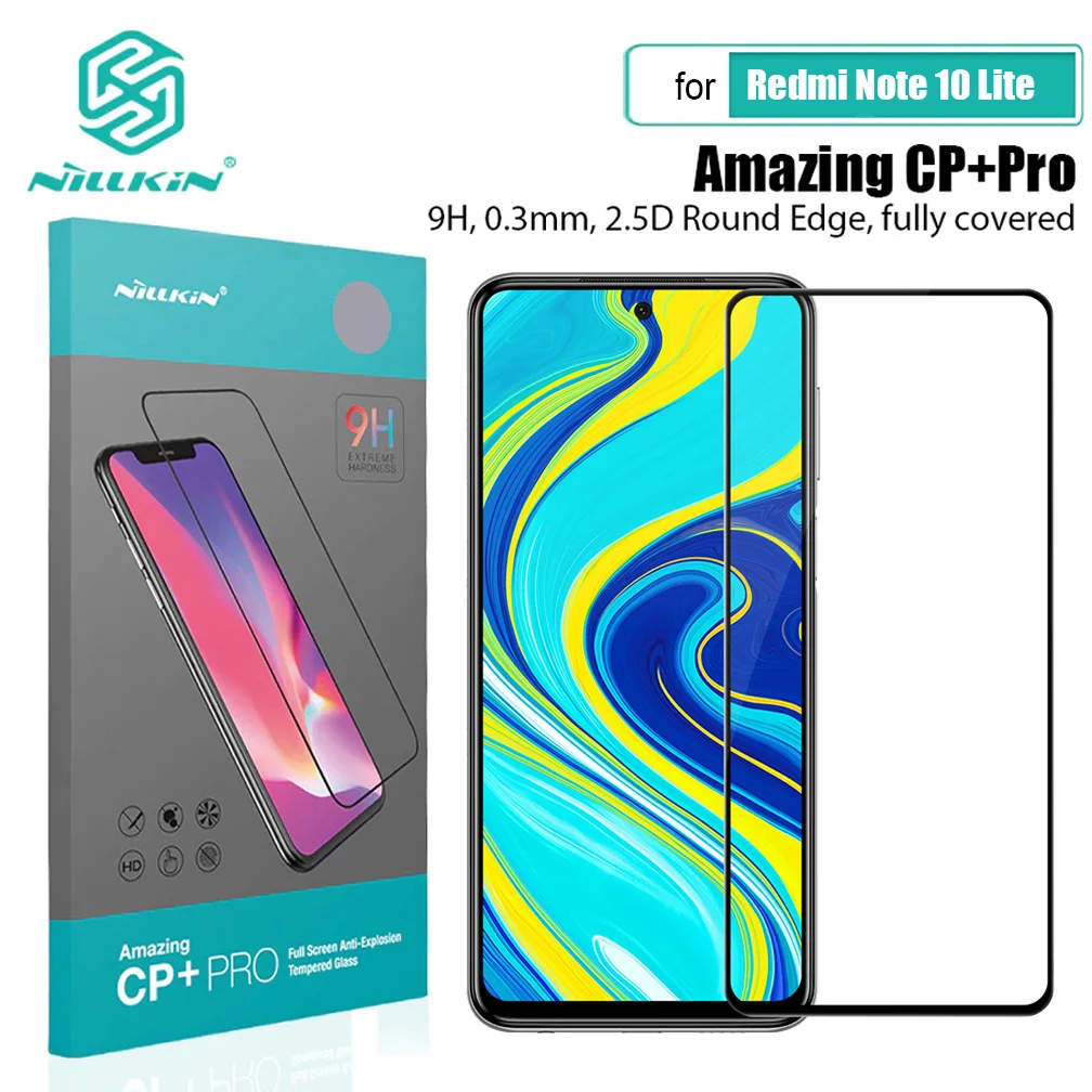 Для Xiaomi Redmi Note 10 Lite стекло Nillkin CP +/9 H/H + Pro закаленное Защита для экрана HD Стекло |