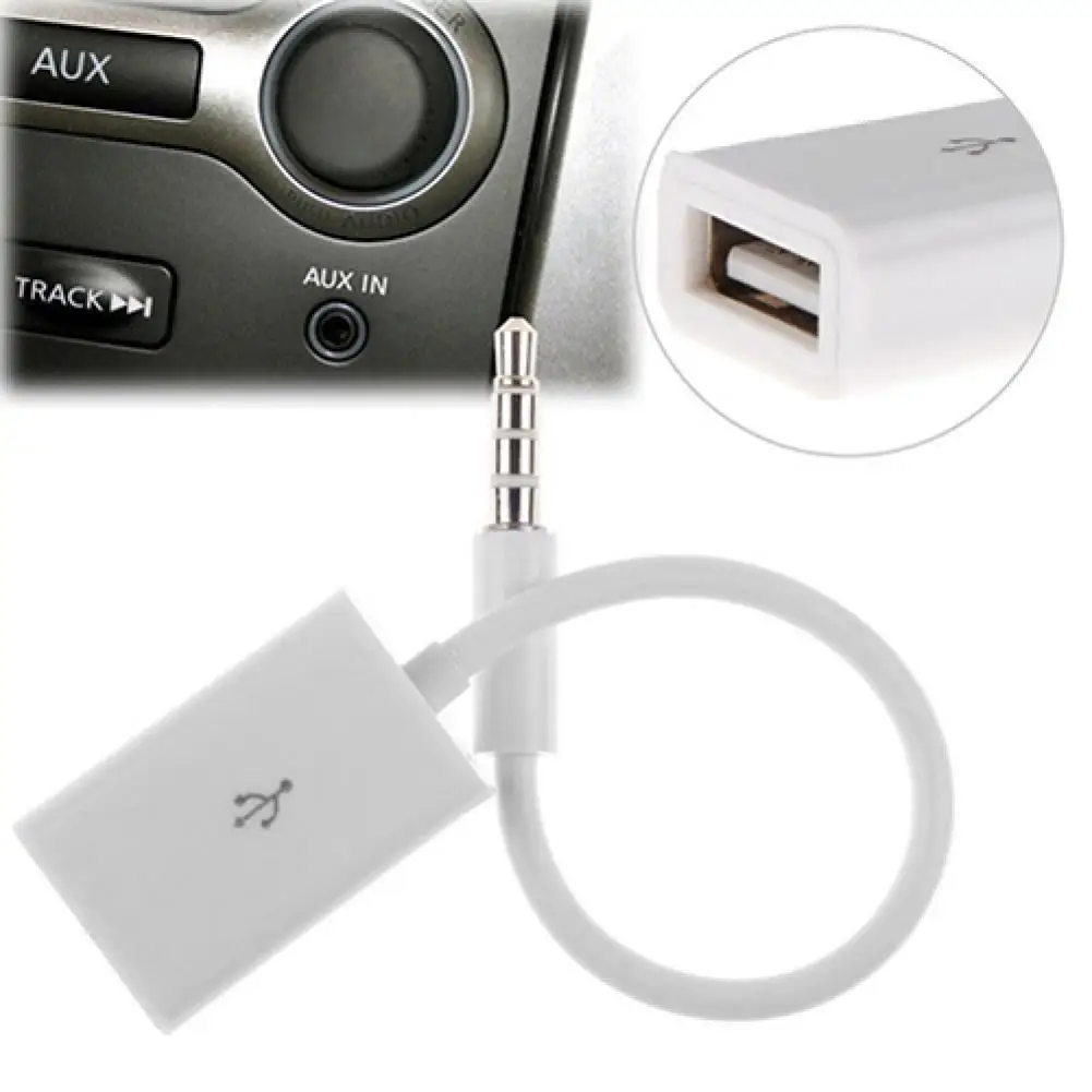 

Автомобильный MP3 3,5 мм штекер AUX аудио разъем к USB 2,0 гнездовой конвертер кабель Шнур для автомобиля SUV аксессуары для интерьера бутик Новинка ...