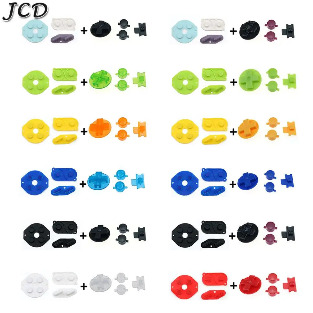 JCD 1 компл. Резиновый проводящий D pad кнопки для GameBoy Classic GB DMG A B DiIY Набор сменных