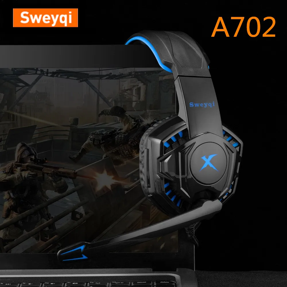 Горячая Распродажа игровые наушники A701 A702 Накладные с шумоподавлением микрофон