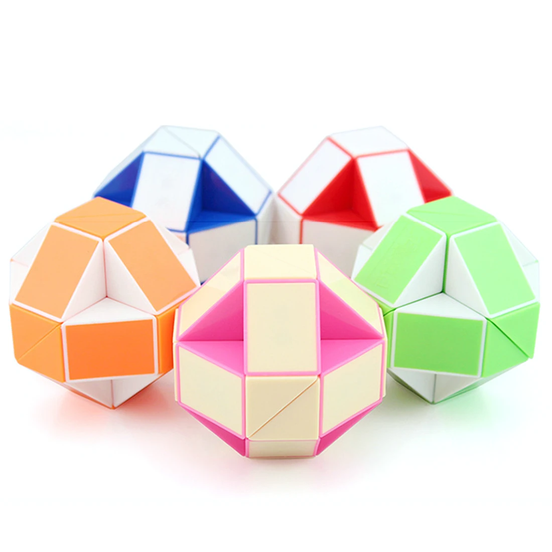 BBMW 36-section Twist Magic Ruler Snake Speed Cube Puzzle Toys - Yellow + White | Игрушки и хобби