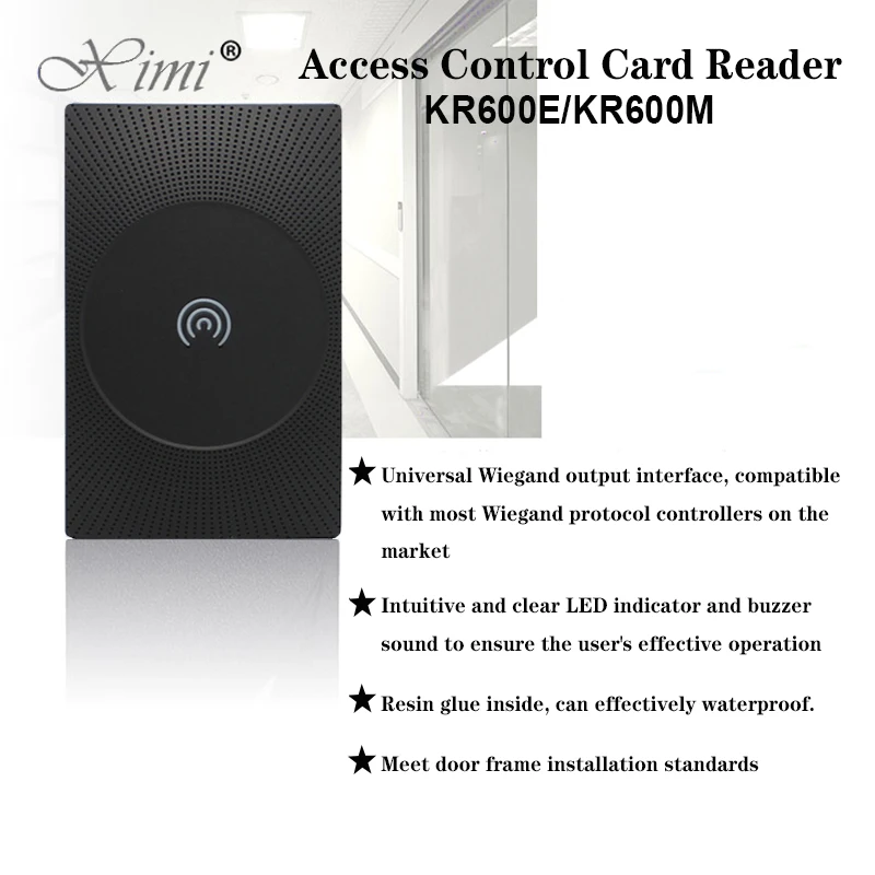 

KR600 ID / IC card reader outdoor card waterproof access control card reader