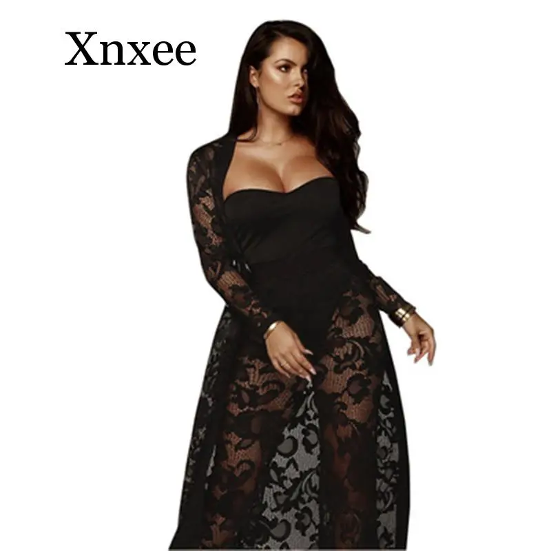 Женская атмосфера сексуальные осенние кружевные широкие брюки повседневный