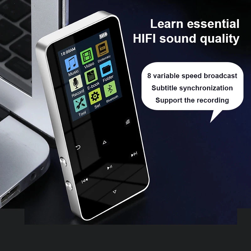 Новый MP3 MP4 музыкальный плеер Bluetooth-совместим с громким динамиком и встроенным 8 ГБ