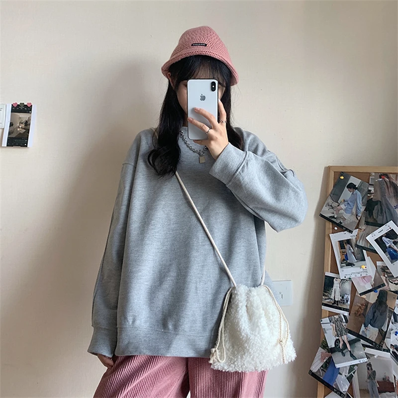 Женская Осенняя Повседневная Толстовка с длинным рукавом женские свободные