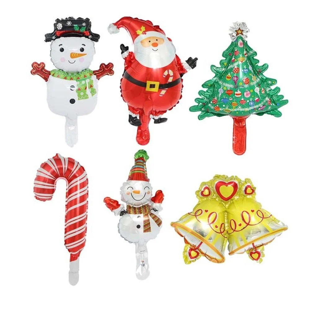 

New Trumpet Balloons Mini Cartoon Christmas Snowman Christmas Party Decoration Christmas Tree Aluminum Foil Balloon Wholesale
