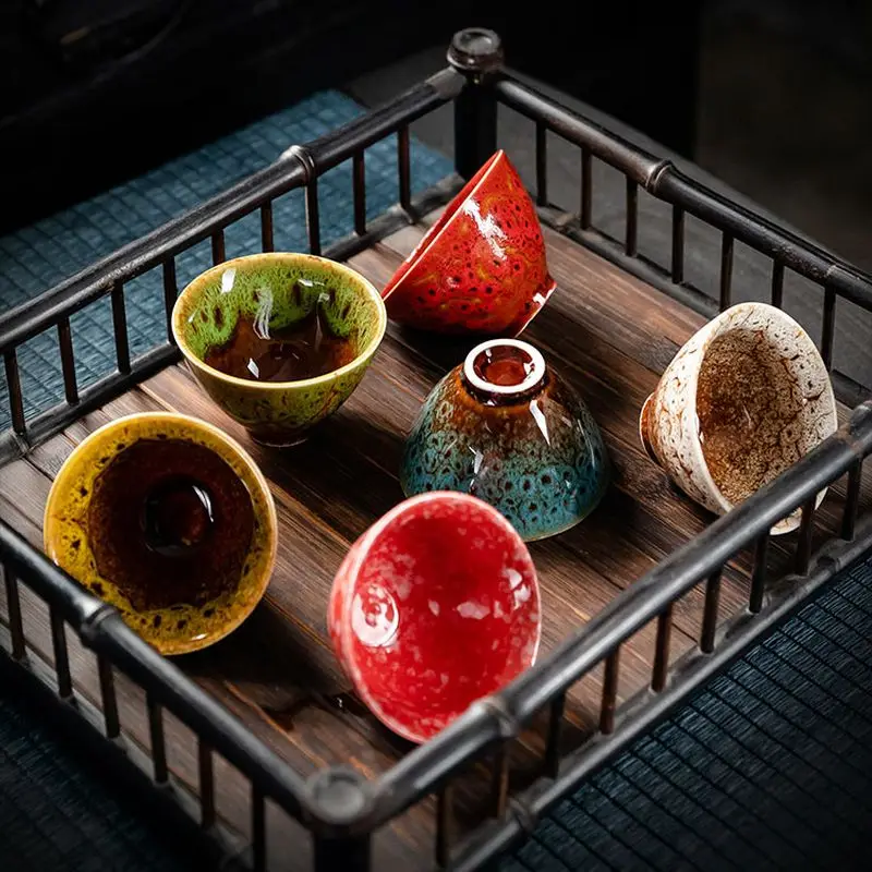 2 шт. промотирования • китайское Tenmoku глазурованная Ретро чашки для чайной