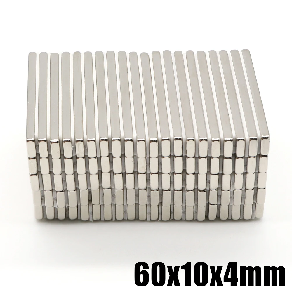 

1/2/5/10Pcs 60x10x4 Neodymium Magnet N35 NdFeB Block Super Powerful Strong Permanent Magnetic imanes 60*10*4