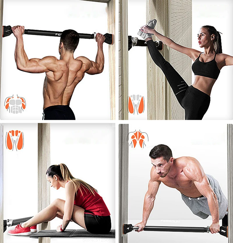 

300KG Horizontal Bar Adjustable For Home Door Pull Up Free Punch Stretching Muscle Training Fitness Equipment Booster Bar