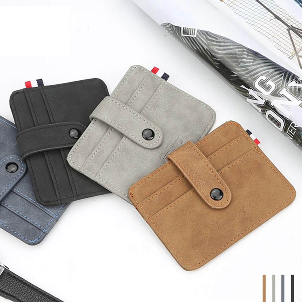 Супер тонкий карты бумажники брендовые дизайнерские мужские кожаные визитницы