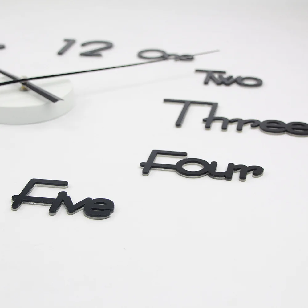 

1 large size creative wall clock art clock mute clock digital DIY clock fashion wholesale