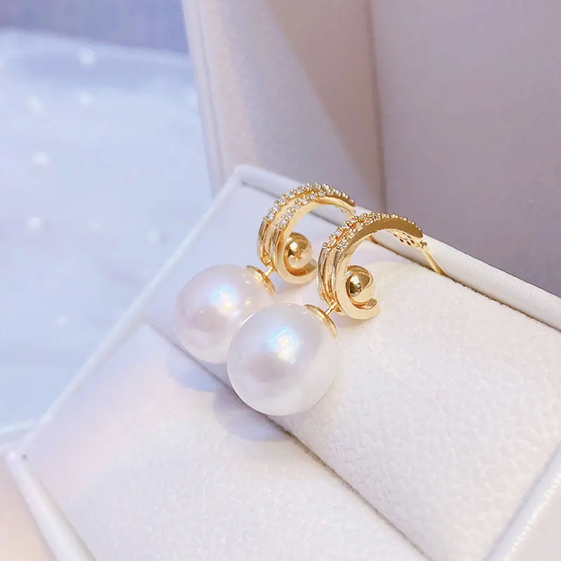 

Fashion Trendy Removable Women Earrings Freshwater Pearl Earrings Minimalist Lady Temperament Exquisite Luxury Jewelry Pendant