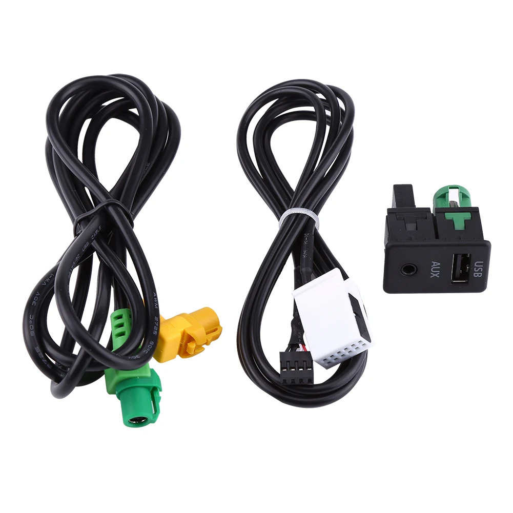 

Car USB AUX Switch Socket Wire Harness Cable Adapter For BMW 3 5 Series E87 E90 E91 E92 X5 X6