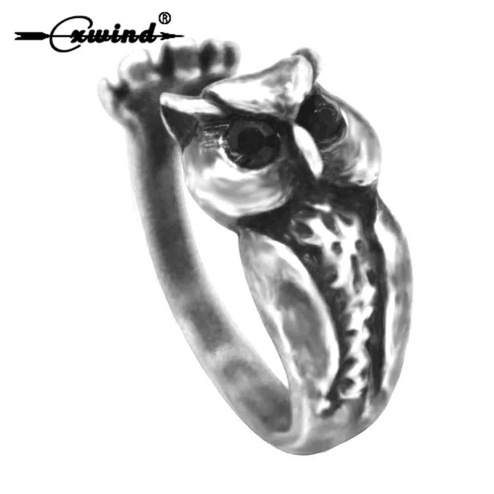 Cxwind милые кольца в виде совы животных модное регулируемое кольцо кролика рыбы