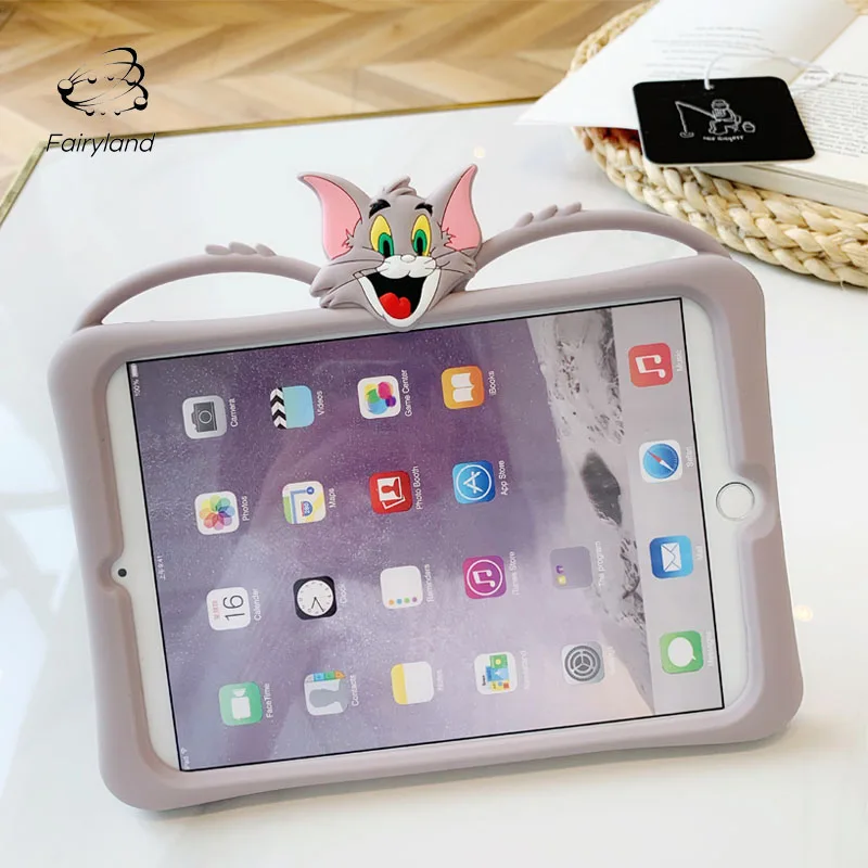 Силиконовый мягкий чехол Fairyland защитный для планшета с мультяшным рисунком Тома