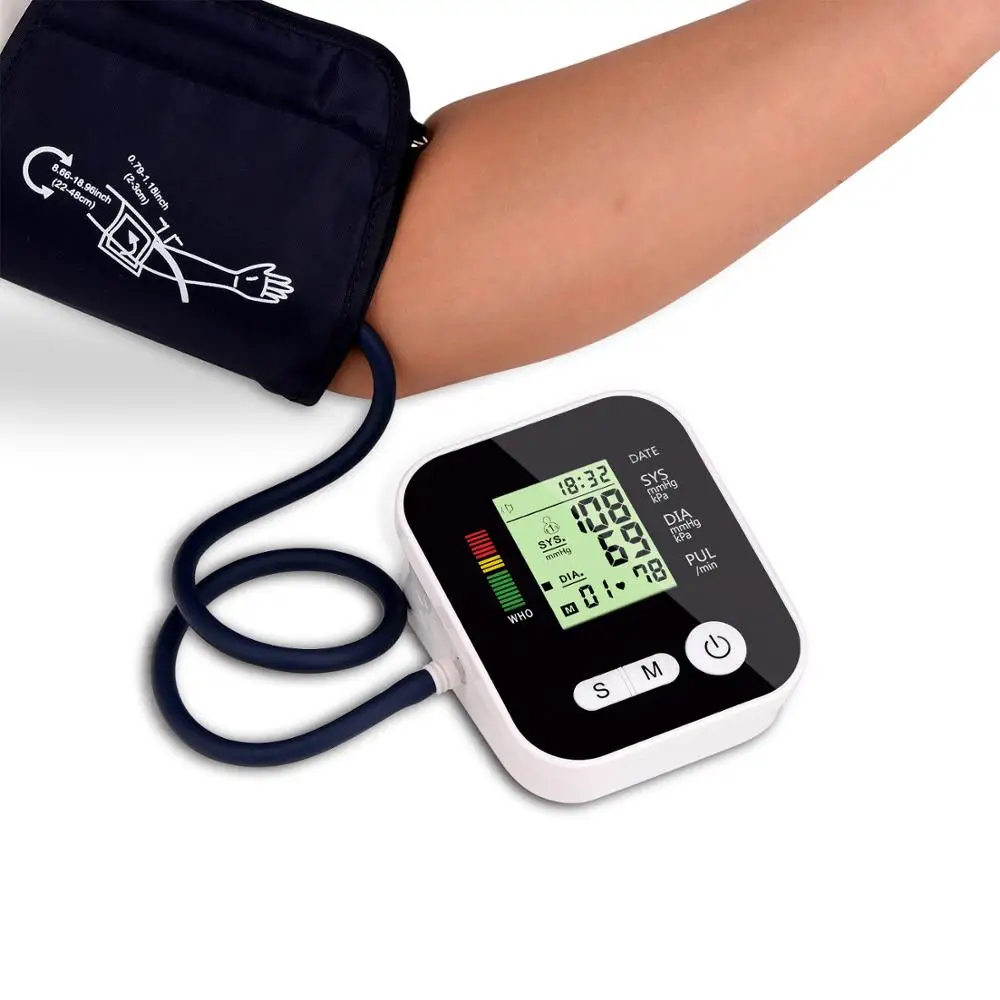 

Medical Digital USB Home Household Upper Arm BP Cuff Blood Pressure Pulse Heart Rate Meter Tonometer Sphygmomanometer Monitor