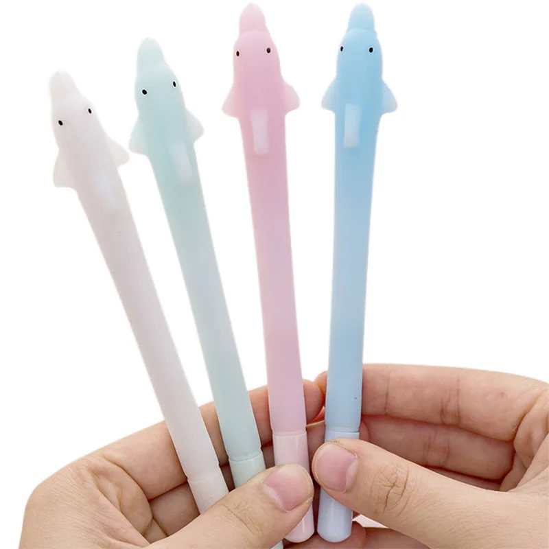 0 5 мм милый кавайный силиконовый Дельфин гелевая ручка Подпись Ручки Escolar Papelaria