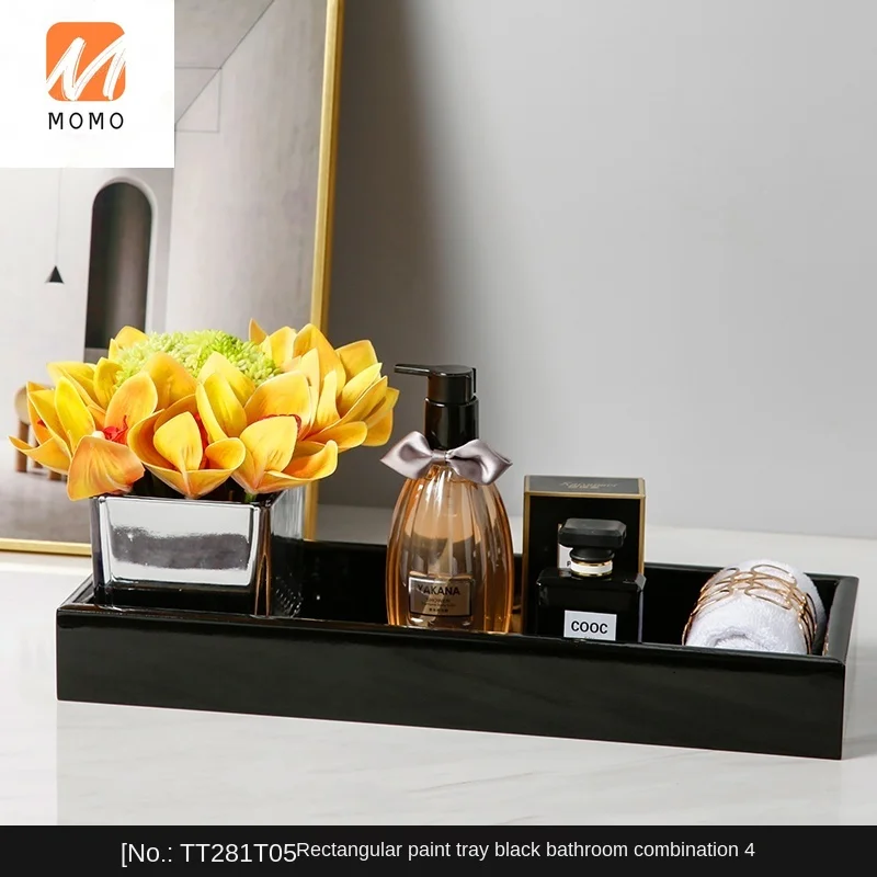 

Light Luxury Soft Decoration with Bathroom Model Room Bathroom Decoration Set Bathroom Tray Hotel Wash Basin Decoration Durable