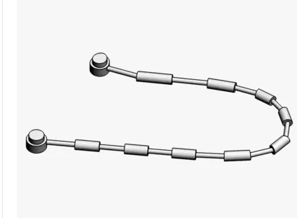 

Small particle scene building block car DIY parts accessories moc-63141 14210 two ends of the particle rope assembly toys