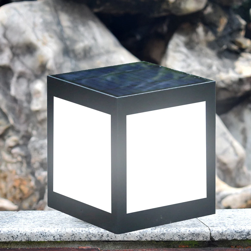 

ABS Waterproof LED Solar Pillar Lamp Outdoor door fence Courtyard Solar Column Light Villas Garden Porch Stigma Light