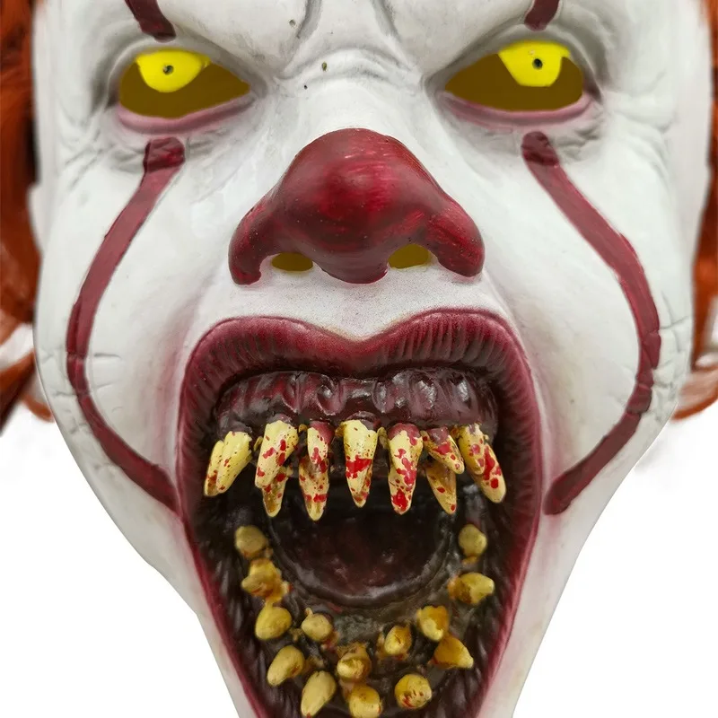 Stephen King's It 2 маска пеннивайза светодиодный парик головной убор ужас Хэллоуин