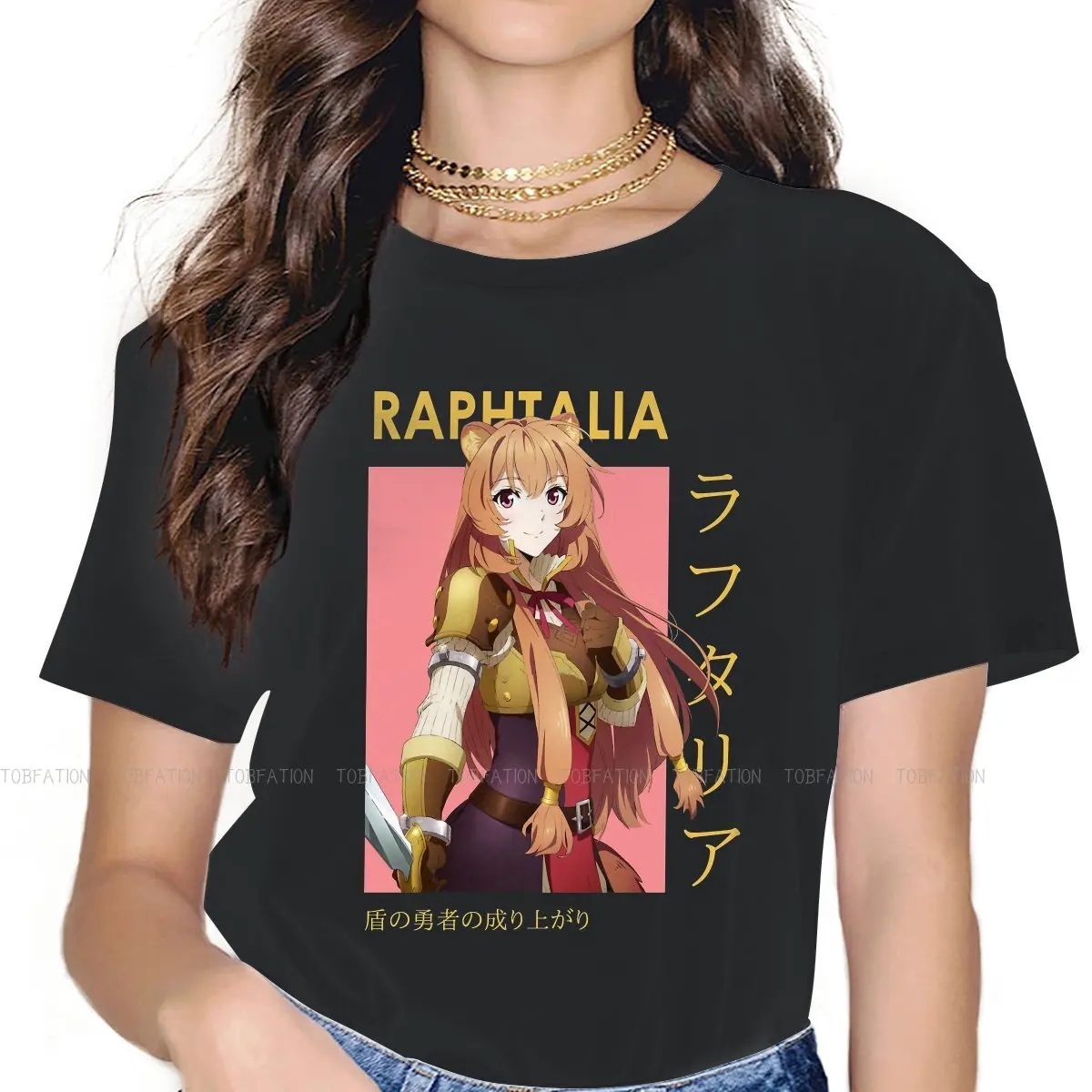 

Raphtalia Beauty Style TShirt for Girl The Rising of the Shield Hero Hip Hop Graphic T Shirt Short Sleeve Hot Sale