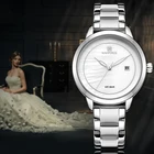 Часы наручные NAVIFORCE женские кварцевые, роскошные брендовые стальные модные водонепроницаемые